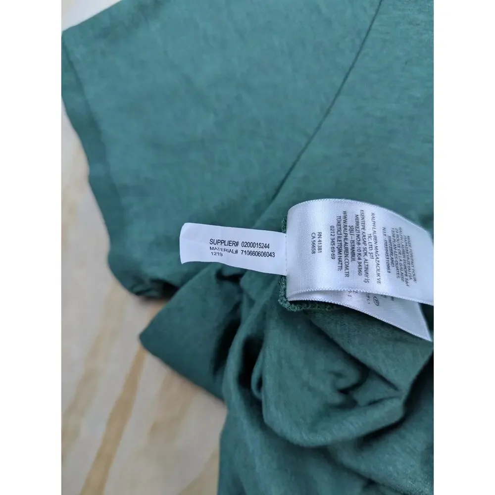Polo Ralph Lauren Men's XXL Classic Fit Green Heathered Cotton Polo Shirt